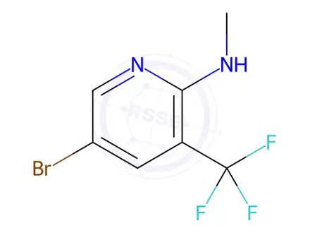Chemical structure of 5-Bromo-N-methyl-3-(trifluoromethyl)pyridin-2-amine