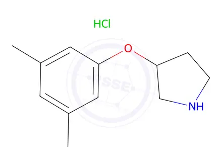 Chemical structure of 3-(3,5-Dimethylphenoxy)pyrrolidine Hydrochloride