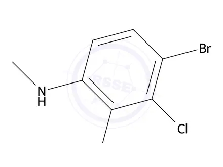 Chemical structure of 4-Bromo-3-chloro-N1-methylbenzene-1,2-diamine