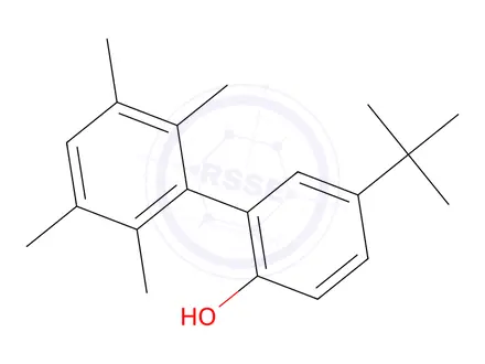 Chemical structure of 5-tert-butyl-2',3',5',6'-tetramethylbiphenyl-2-ol