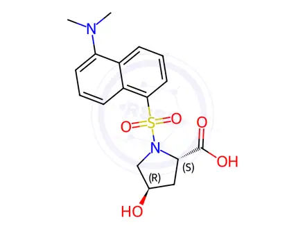 Chemical structure of N-DANSYL-TRANS-4-HYDROXY-L-PROLINECYCLOH EXYLAMMONI
