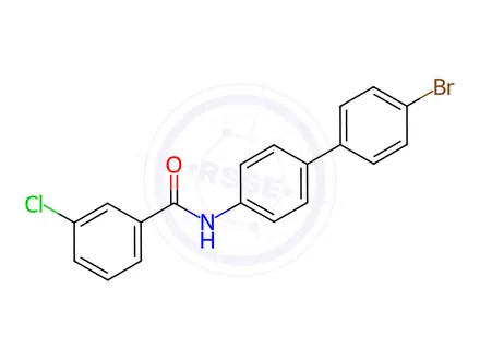 Chemical structure of N-(4'-bromo-[1,1'-biphenyl]-4-yl)-3-chlorobenzamide