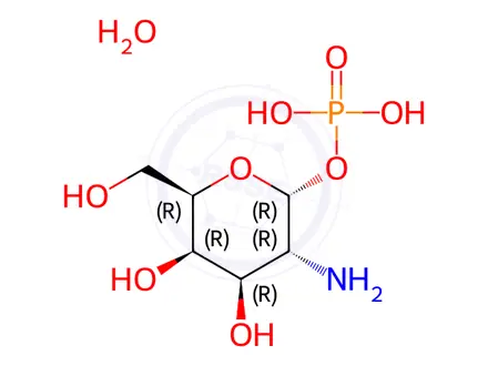 Chemical structure of α-D-neneneba galactose amine 1-phosphate Hydrate