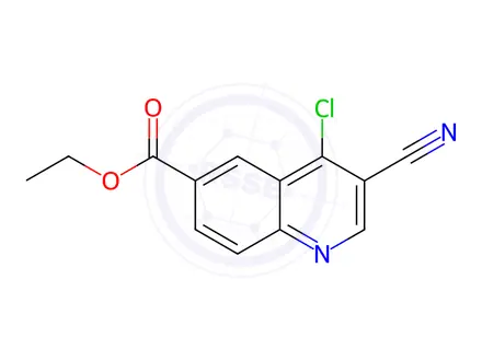 Chemical structure of Ethyl 4-chloro-3-cyanoquinoline-6-carboxylate