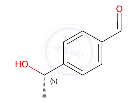 Chemical structure of Benzaldehyde, 4-[(1S)-1-hydroxyethyl]-(9CI)