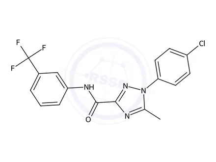 Chemical structure of 1-(4-Chlorophenyl)-5-methyl-N-(3-(trifluoromethyl)phenyl)-1H-1,2,4-triazole-3-carboxamide