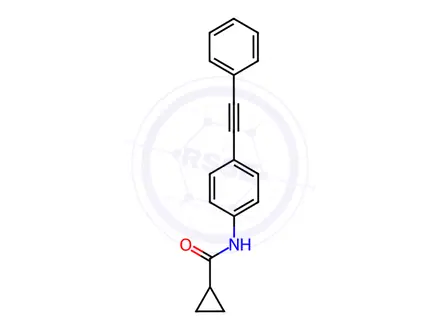 Chemical structure of N-(4-(phenylethynyl)phenyl)cyclopropanecarboxamide