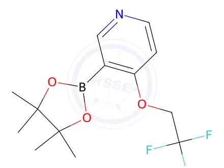 Chemical structure of 3-(4,4,5,5-Tetramethyl-1,3,2-dioxaborolan-2-yl)-4-(2,2,2-trifluoroethoxy)pyridine