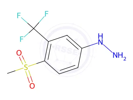Chemical structure of HYDRAZINE,[4-(METHYLSULFONYL)-3-(TRIFLUOROMETHYL)PHENYL]
