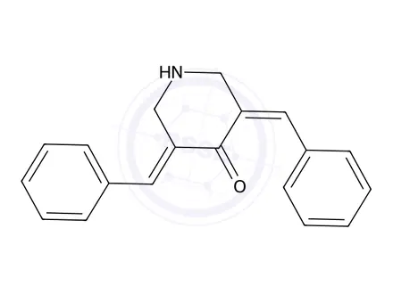 Chemical structure of (3E,5E)-3,5-Dibenzylidenepiperidin-4-one