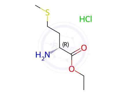 Chemical structure of Ethyl 2-amino-4-methylsulfanylbutanoate hydrochloride