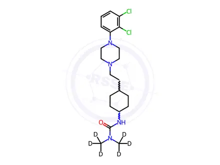 Chemical structure of Cariprazine-d6