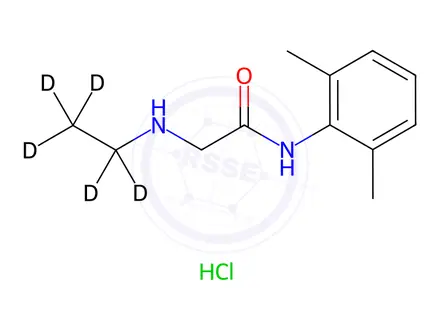 Chemical structure of Nor Lidocaine-d5 Hydrochloride