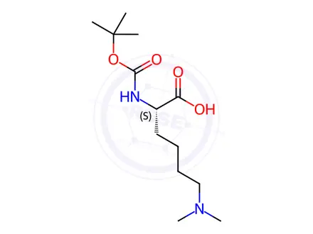 Chemical structure of Boc-Lys(Me)2-OH