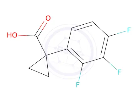 Chemical structure of 1-(2,3,4-Trifluorophenyl)cyclopropane-1-carboxylic acid