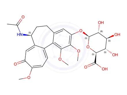 Chemical structure of 3-Demethyl Colchicine 3-O-β-D-Glucuronide
