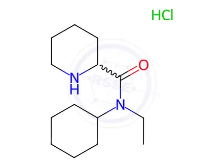 Chemical structure of N-Cyclohexyl-N-ethyl-2-piperidinecarboxamidehydrochloride