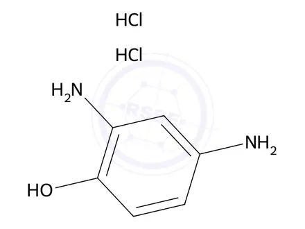 Chemical structure of 2,4-Diaminophenol dihydrochloride
