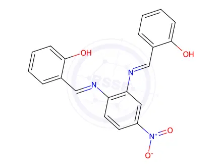 Chemical structure of 2,2'-(((4-Nitro-1,2-phenylene)bis(azanylylidene))bis(methanylylidene))diphenol