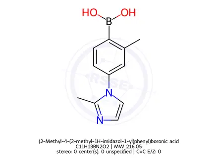 Chemical structure of (2-Methyl-4-(2-methyl-1H-imidazol-1-yl)phenyl)boronic acid
