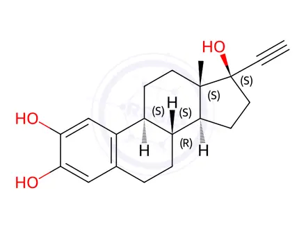 Chemical structure of 2-Hydroxy Ethynyl Estradiol