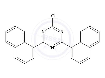 Chemical structure of 2-Chloro-4,6-di(naphthalen-1-yl)-1,3,5-triazine