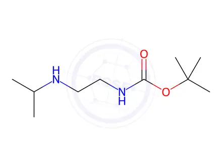 Chemical structure of Carbamic acid, [2-[(1-methylethyl)amino]ethyl]-, 1,1-dimethylethyl ester (9CI)