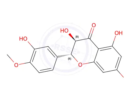 Chemical structure of rac-4'-O-Methyl Taxifolin