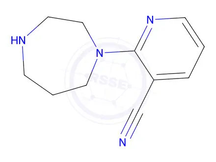 Chemical structure of 2-(1,4-diazepan-1-yl)pyridine-3-carbonitrile