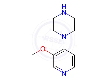 Chemical structure of 1-(3-methoxypyridin-4-yl)piperazine