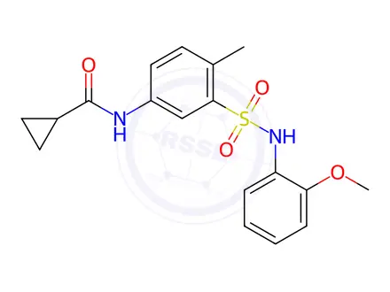 Chemical structure of n-{3-[(2-methoxyphenyl)sulfamoyl]-4-methylphenyl}cyclopropanecarboxamide