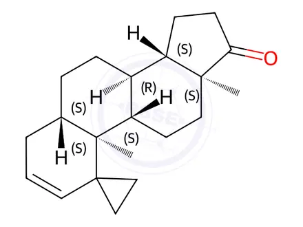 Chemical structure of 1,1-Ethylene-5α-androst-2-en-17-one