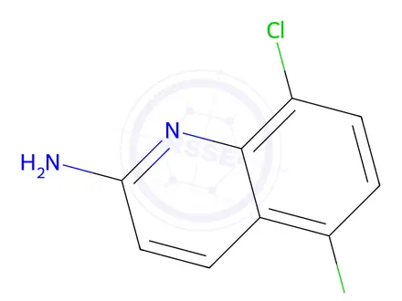 Chemical structure of 5,8-dichloroquinolin-2-amine
