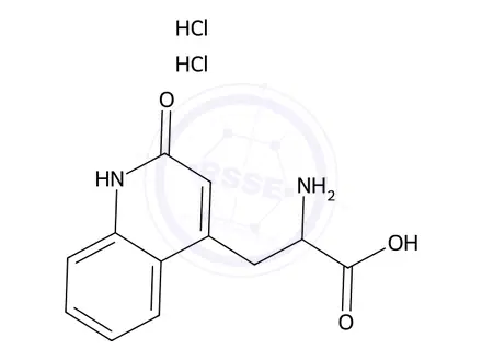 Chemical structure of 2-Amino-3-(2-oxo-1,2-dihydroquinolin-4-yl)propanoic acid dihydrochloride