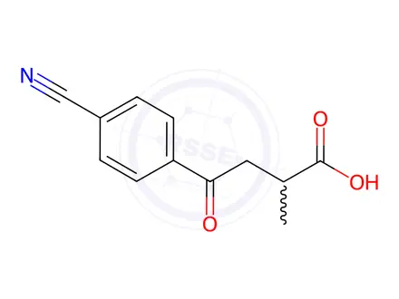 Chemical structure of 4-(4-Cyanophenyl)-2-methyl-4-oxobutyric acid