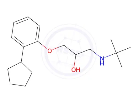 Chemical structure of Penbutolol in methanol