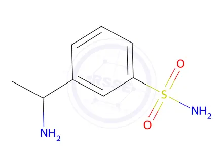 Chemical structure of 3-(1-aminoethyl)benzene-1-sulfonamide