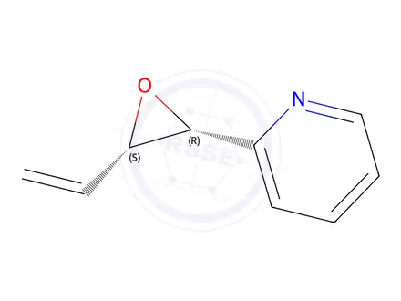 Chemical structure of Pyridine, 2-(3-ethenyloxiranyl)-, cis-(9CI)