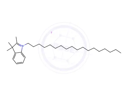 Chemical structure of 2,3,3-trimethyl-1-octadecylindol-1-ium,iodide