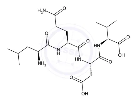 Chemical structure of pTH (29-32) (human) trifluoroacetate salt H-Gln-Asp-Val-His-OH trifluoroacetate salt