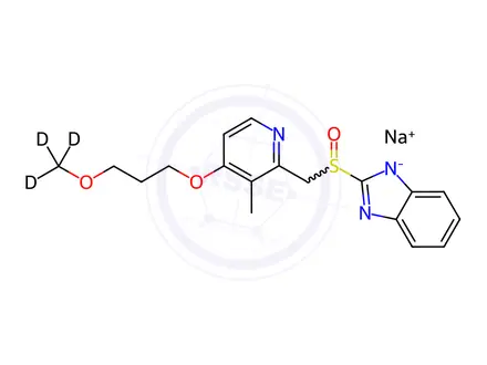 Chemical structure of (R)-Rabeprazole-d3 Sodium Salt