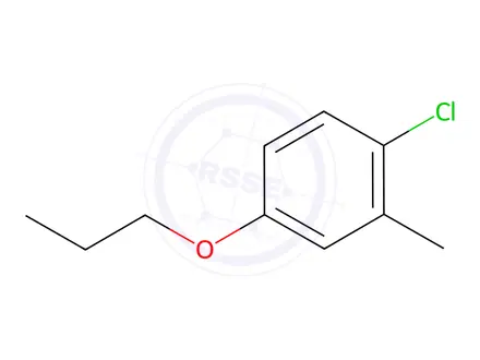 Chemical structure of Benzene, 1-chloro-2-methyl-4-propoxy-