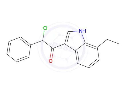 Chemical structure of 2-Chloro-1-(7-ethyl-1h-indol-3-yl)-2-phenylethan-1-one