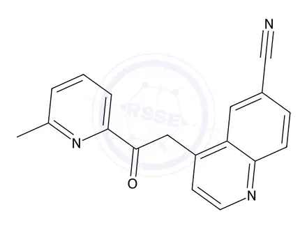 Chemical structure of 4-(2-(6-Methylpyridin-2-yl)-2-oxoethyl)quinoline-6-carbonitrile