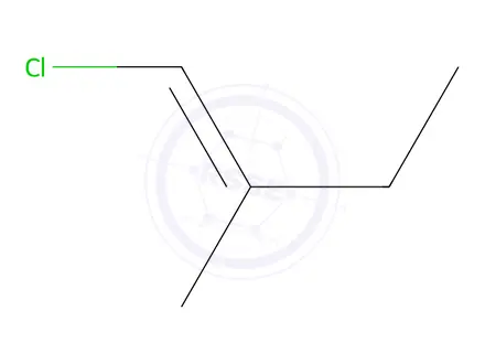 Chemical structure of 1-Chloro-2-methyl-1-butene