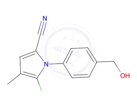 Chemical structure of 5-Chloro-1-(4-(hydroxymethyl)phenyl)-4-methyl-1H-pyrrole-2-carbonitrile
