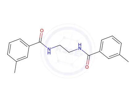 Chemical structure of N,N'-(ethane-1,2-diyl)bis(3-methylbenzamide)