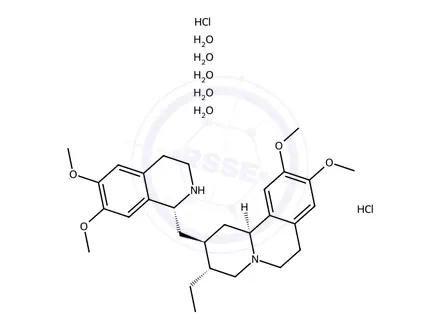 Chemical structure of Emetine Dihydrochloride Pentahydrate