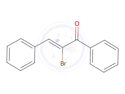 Chemical structure of (Z)-2-Bromo-1,3-diphenylprop-2-en-1-one