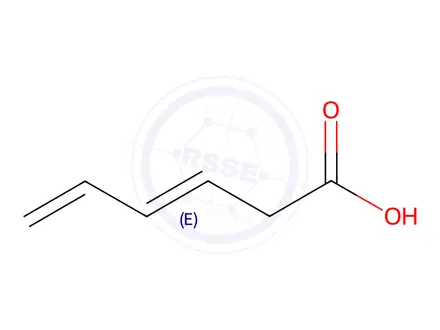 Chemical structure of (E)-Hexa-3,5-dienoic acid